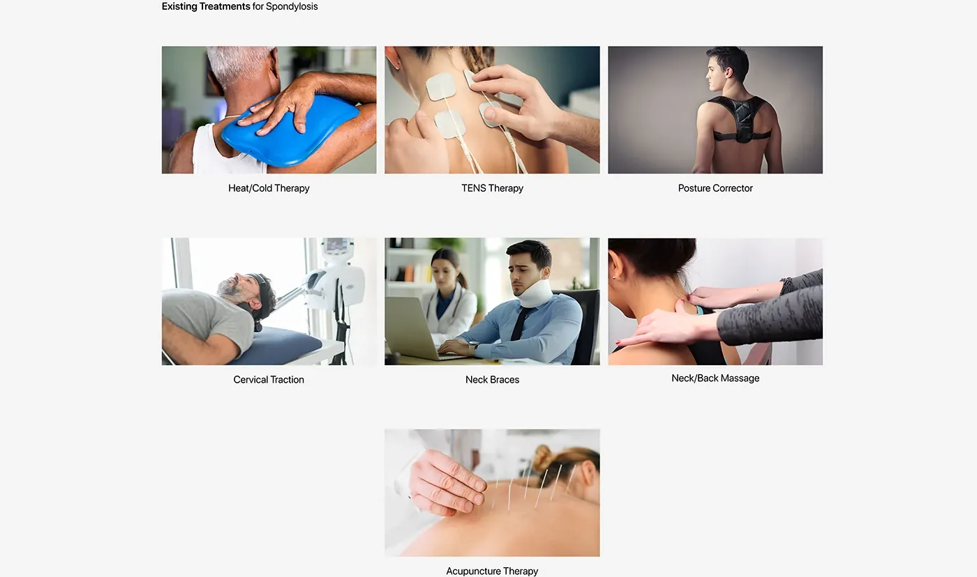 Alivio - Posture Corrector and TENS Device presentation board 1
