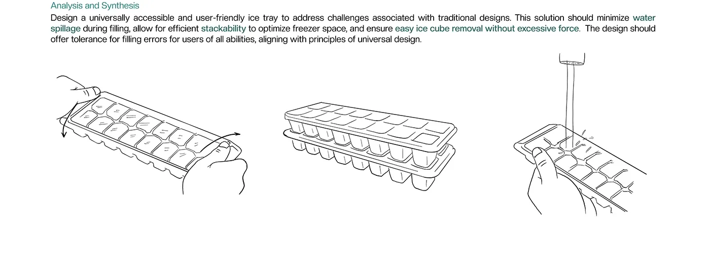 Ice Tray - Universal Design design development board