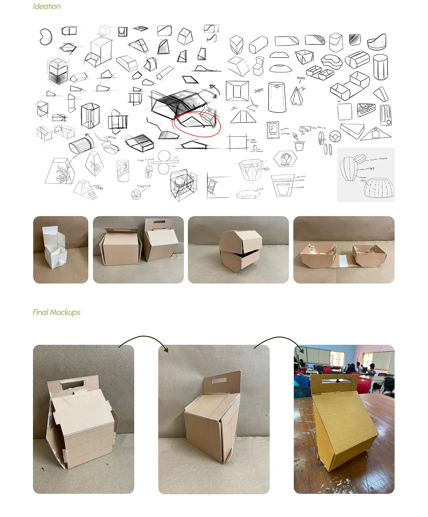 Palan - Packaging Design design development board