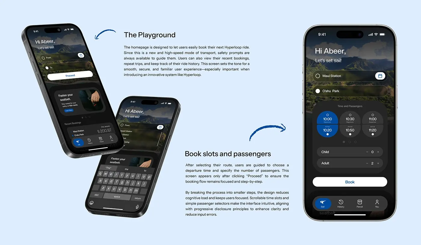Sailfish - Hyperloop Commuting app design development board